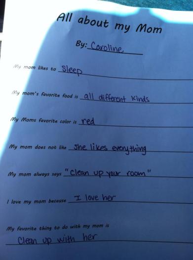 caroline mothers day